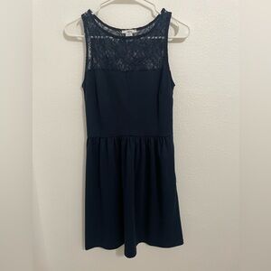 Bar III Navy skater dress, Size M